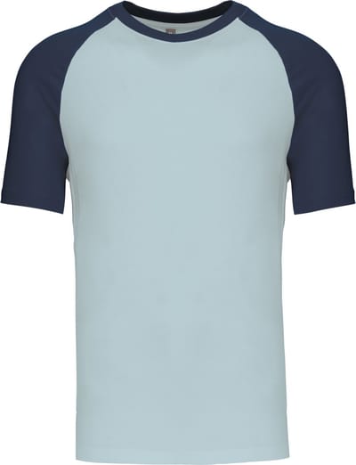 Kariban Baseball - Tweekleurig t-shirt K330 - Ice Blue / Denim - L
