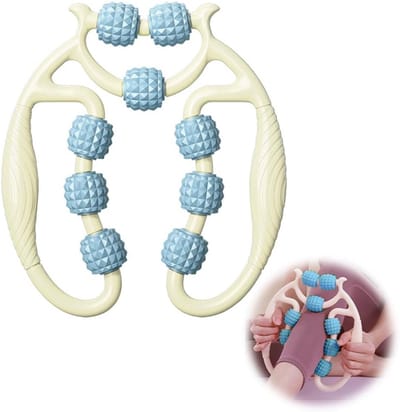 Beenspiermassageapparaat - Voetmassageapparaat - Ontspanning Spieren - 9 Massagewielen - 265 cm - Blauw