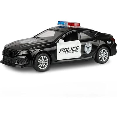 1:32 M8 Modèle de Voiture Jouet Avec 2 Portes Ouvrables Musique Lumière Rappel Voitures de Police Jouets en Alliage Moulé sous Pression Collection Pour Enfants Cadeaux