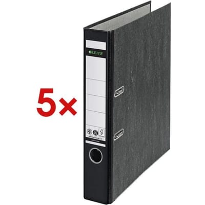 Leitz 180° Ordner Klassiek Gewolkt A4 - Rugbreedte van 50mm - 100% Gerecycled Karton - Zwart