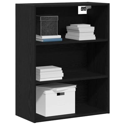vidaXL - Hangkast - voor - aan - de - muur - Zwart - Eiken - 69.5 - x - 32.5 - x - 90 - cm