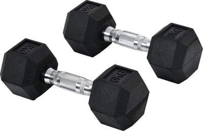 HOMCOM Set van 2 korte halters in zeshoekige vorm A91-017V01