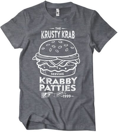 Spongebob The Krusty K-rab -T-shirt met K-rab-motief van Patties, donker/heather