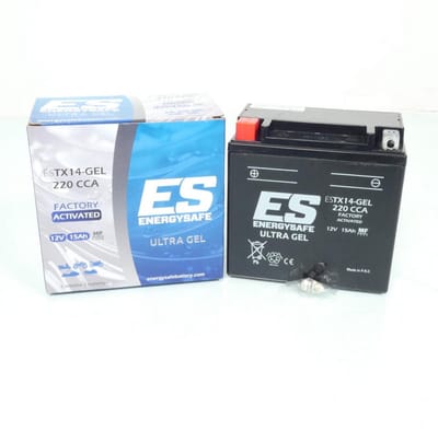 Batterie SLA Energysafe pour Moto Buell 1200 Xb-12S Lightning 2004 à 2010 YTX14 / 12V 15Ah Neuf