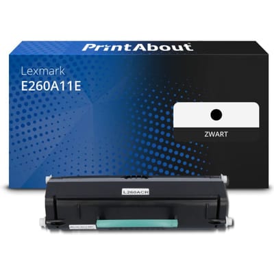 PrintAbout huismerk Toner E260A11E Zwart Geschikt voor Lexmark