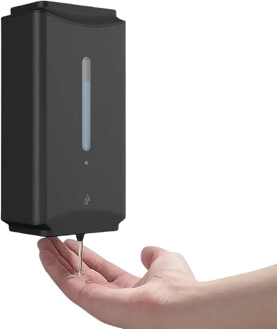 Stervia Automatische Zeepdispenser - Zeepdispenser Met Sensor - Wandmontage - Vloeibaar Zeep - Batterijgedreven - 1100 ML - Zwart - 26 x 13 x 8 cm