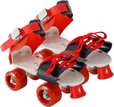 Verstelbare Rolschaatsen - Quad Skates Kinderen - Buiten Skaten - Dubbele Wieltjes Ontwerp - Verstelbare Maat - Rood