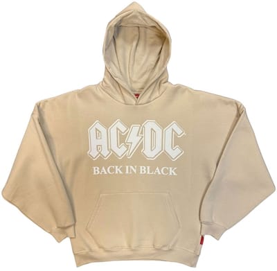 AC/DC - Back In Black Hoodie/trui - S - Creme