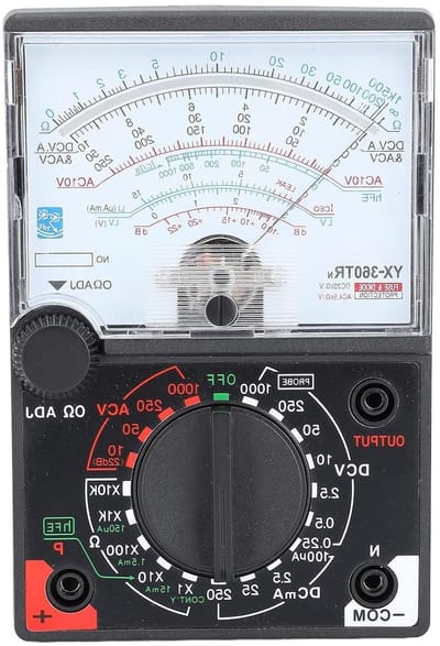 Analoge Multimeter - Testmeter Elektronica - Elektrische Reparatie - Contactloze Sonde - 25 x 13 x 4 cm - Grijs