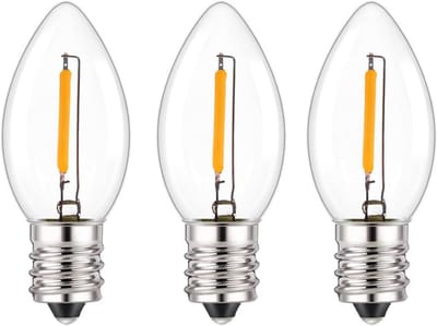 LED Kaarslamp - Kleine Gloeilamp - Nachtverlichting - Energiezuinig 05W - E12 Fitting - Warm Wit