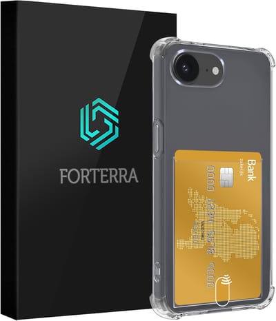 Hoesje Geschikt voor Apple iPhone 17e - Met Pashouder en Kaarthouder - Telefoon Hoes Shockproof - Siliconen Case - Shock Proof - Back Cover - Pasjes Houder - Transparant