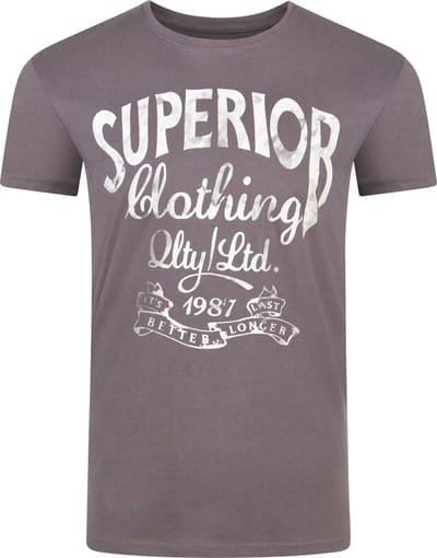 riverso Heren T-Shirt RIVLeon regular fit Grijs S Ronde Hals Volwassenen - gemaakt van 100% katoen