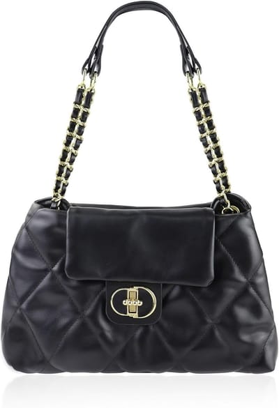 Trendy Schoudertas voor Vrouwen, Elegante Crossbody Tas met Draaiknop en Verstelbare Strap, Medium PU Leren Tas voor Dagelijks Gebruik