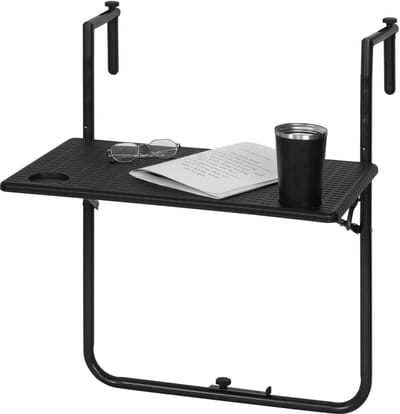 Betaalbare Goederen® balkontafel - zwart - balkontafel inklapbaar - balkontafel hangend - balkon tafel - balkontafel hangend inklapbaar