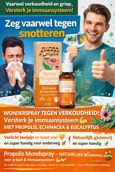 WONDERSPRAY TEGEN VERKOUDHEID! VERSTERK JE IMMUUNSYSTEEM MET PROPO WONDERSPRAY TEGEN VERKOUDHEID! VERSTERK JE IMMUUNSYSTEEM  MET PROPOLIS, ECHINACEA & EUCALYPTUS.VERLICHT KEELPIJN EN HOEST  NATUURLIJK, GLUTENVRIJ SUPER HANDIG VOOR ONDERWEG