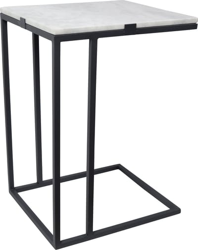 LOFT42 - Marble - Laptoptafel - Marmer - Metaal - Zwart - Industrieel