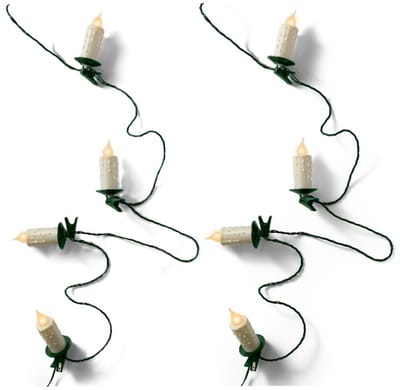 2x lumineo kaarsen verlichting - 30 led druipkaarsen- 1160 cm - warm wit - kerstverlichting