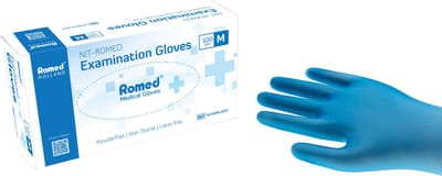 Romed Nitromed Handschoenen 100 stuks S Romed - Blauw - Nitril en Vinyl - Poedervrij en latexvrij