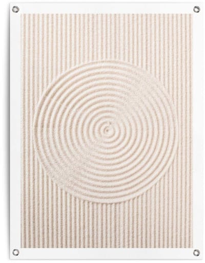 Tuinposter Zandcirkels - 80 x 60 - Canvas - REINDERS