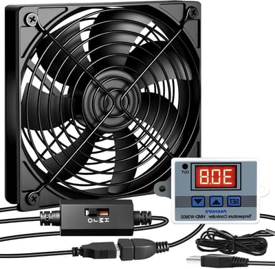 USB PC Fan 120mm met Digitale Temperatuurregelaar, Verstelbare Snelheden voor CPU Koeling, Geschikt voor PS5, Laptop en TV Box