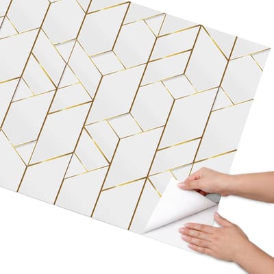Coloray Meubel Wrap Folie - Wit Meubelfolie - 75x150 cm - Decoratiefolie Zelfklevend Moderne elegantie - Meubelfolie Zelfklevend - Modern Meubelfolie - Wrapfolie Keuken - Wanddecoratie - Achtergronden en patronen