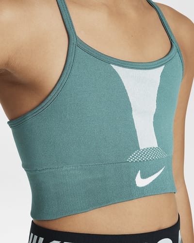 Nike Indy Bra Kids - Sport BH - XS - Green / Groen - Dri-FIT - Training