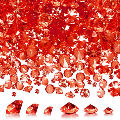 Dailygoods- Acryl Kristallen 5000 Stuks - Rood - Diamanten Decoraties - Tafeldecoratie - Kamerdecoraties - Feestaccessoires - Maten 3/6/10 mm - Decoratiestenen