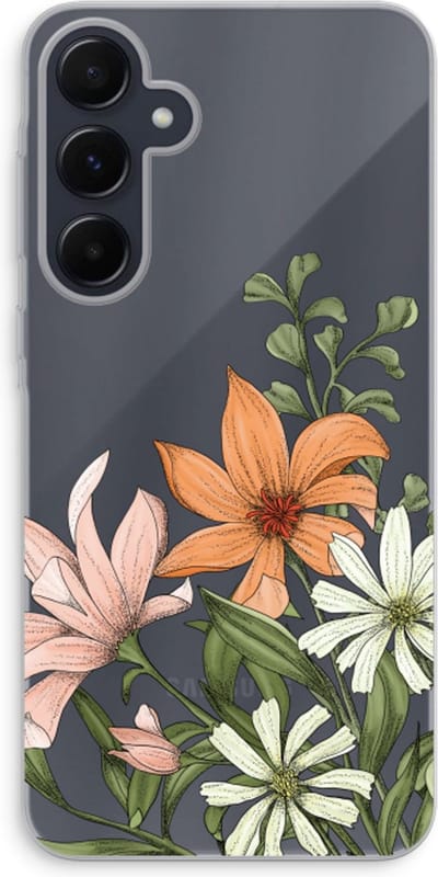 Case Company® - Hoesje geschikt voor Samsung Galaxy A55 hoesje - Floral bouquet - Soft Cover Telefoonhoesje - Bescherming aan alle Kanten en Schermrand