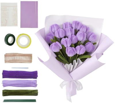 Chenille Draad Schoonmaakset met Papier voor Bloemenboeketten en Creatieve Klussen