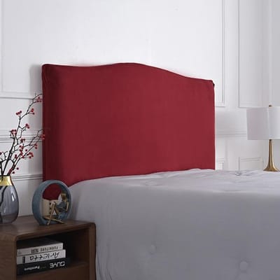 Effen kleur elastische Queen hoofdbordhoes zachte stofdichte hoofdbordhoes all-inclusive fluwelen hoofdbord wasbaar thuis hotel W200xH65-75cm