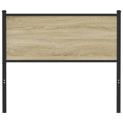 vidaXL Vervangend hoofdbord 107 cm bewerkt hout en staal sonoma eikenkleurig