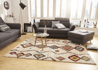 Flycarpets Hoogpolig Vloerkleed - Nomadic Bohemian - Creme / Multi - Woonkamer Tapijt - 240x330 cm