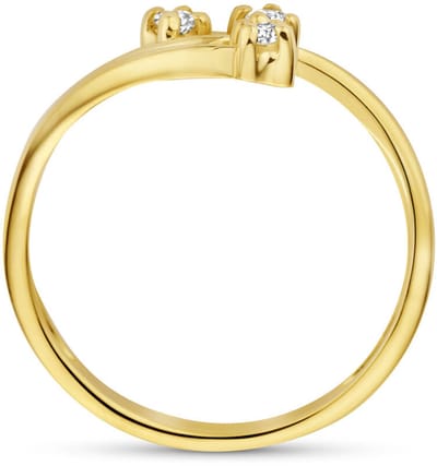 14K Geelgouden Ring met Lab Grown Diamant 0.12 ct 4035532 – G VS