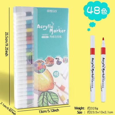 12-80 Kleuren Acryl Verf Pennen Markers voor Canvas, Steen, Glas, Keramiek, DIY Knutsel