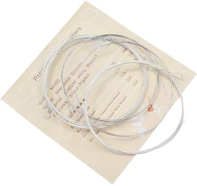 Dailygoods- Mandoline Snarenset - 8-delige Snaren - Verzilverde Koperlegering - Premium Geluidskwaliteit - Duurzaam - Ideale Spanning