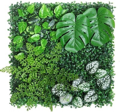 Kunstgras Wandpanelen - Buxus Hek - Decoratie Buiten - UV-bestendig Weerbestendig - 50 X 50 Cm - Groen