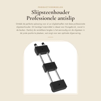 Dailygoods- Slijpsteenhouder Professionele Antislip - Verstelbare Houder - Siliconen Basis - Hoogwaardig Verchroomd Ijzer - Geschikt voor Wetsteen/Oliesteen/Diamantsteen - Slijpsteen