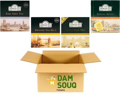 Theezakjes Mixpakket Ahmad Tea 4 soorten thee (English, Earl grey, special blend, kardemom) (4x 200 Gram)