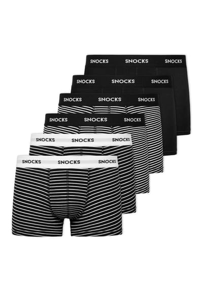 SNOCKS Boxershorts Heren - Gestreepte Boxershorts - Ondergoed Heren - Biologisch Katoen - Comfortabel & Duurzaam - 6 Stuks