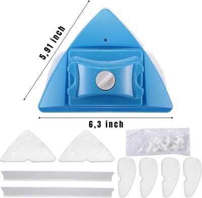 RVV® Magnetische Ramenwisser - Raamreiniger Magnetisch - Raamwisser - 4/30mm - Blauw