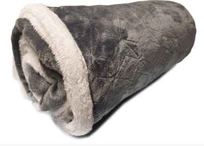 Better Nights - Plaid - Zeni Gris Foncé - 130x180 - Sherpa -Grijs - Fluffy - 100% Polyester - Fake flannel