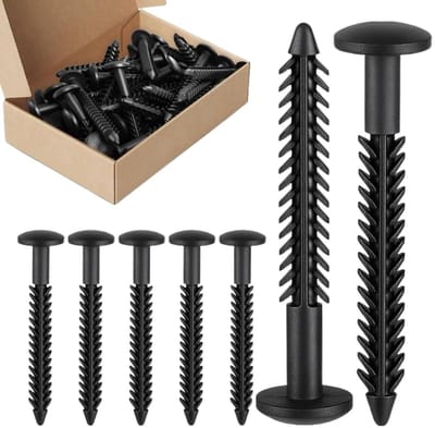 Raamschermpennen - Luikbevestiging - Kastdeuren Bevestigen - Veerkrachtig composietmateriaal - 75 cm - Zwart
