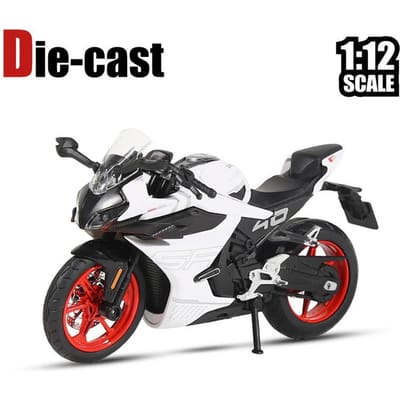 1/12 Cfmoto 450Sr Legering Race Motorfiets Model Diecast Metaal Straat Sport Motorfiets Model Geluid Licht Simulatie Kind Speelgoed Cadeau black