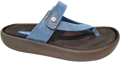 Wolky Leren Dames Slippers - Blauw - 42