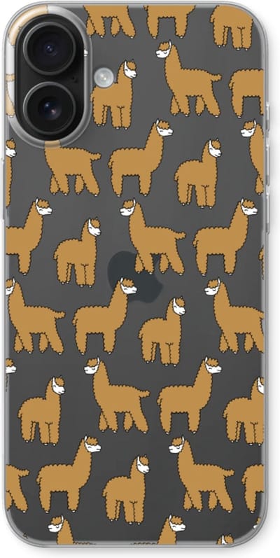Case Company® - Hoesje geschikt voor iPhone 16 Plus hoesje - Alpacas - Soft Cover Telefoonhoesje - Bescherming aan alle Kanten en Schermrand