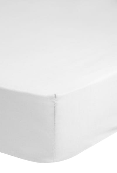 Good Morning hoeslaken effen kleur - Lits jumeaux 180x220 cm - Wit - 100% Katoen renforce