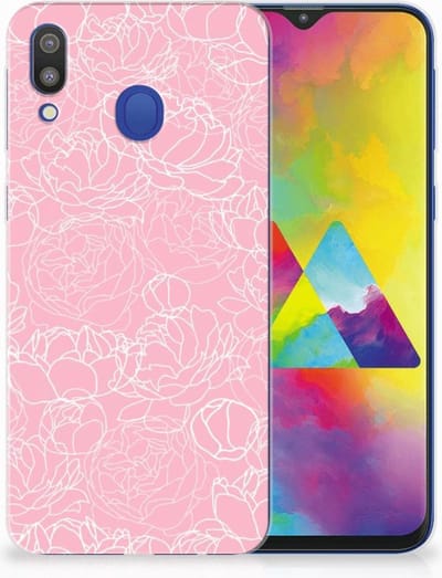 Samsung Galaxy M20 (Power) TPU Case White Flowers