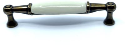 AVENUE decoration meubelgreep - model "Sorbonne" - 96 mm - porselein / oud messing