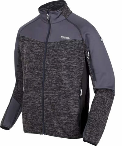 Regatta Coladane III Black Grey Fleece Jas Heren