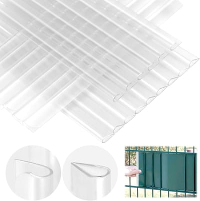 Set van 70 PVC Privacy Screen Klemrails voor Tuinhekken, Balkonafscheidingen en Privacyfolie Bevestiging